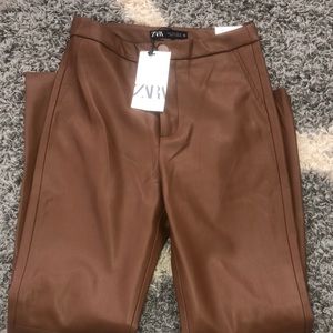 Zara faux high rise leggings